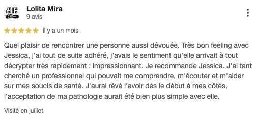 Avis Google de Lolita Mira